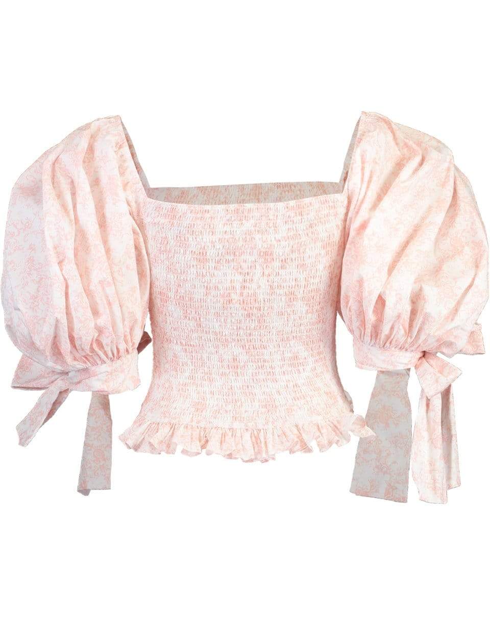 CAROLINE CONSTAS-Blush Classic Toile Parker Top-