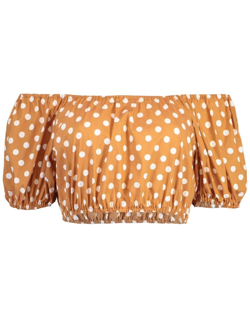 CAROLINE CONSTAS-Bardot Crop Top-