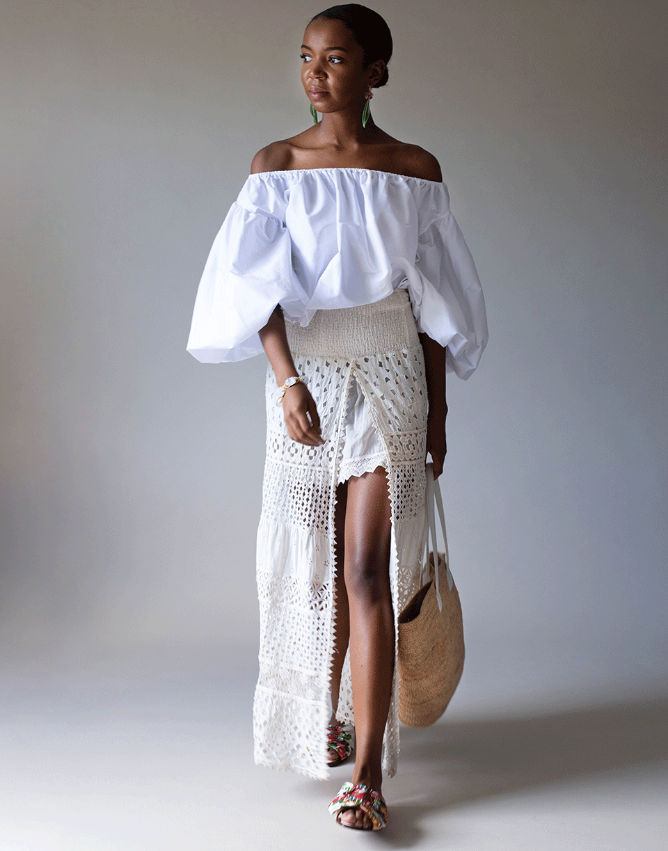 CAROLINE CONSTAS-White Andros Top-
