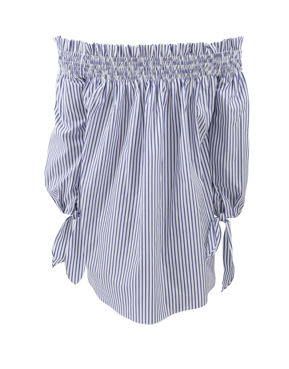 CAROLINE CONSTAS-Lou Off Shoulder Striped Top-