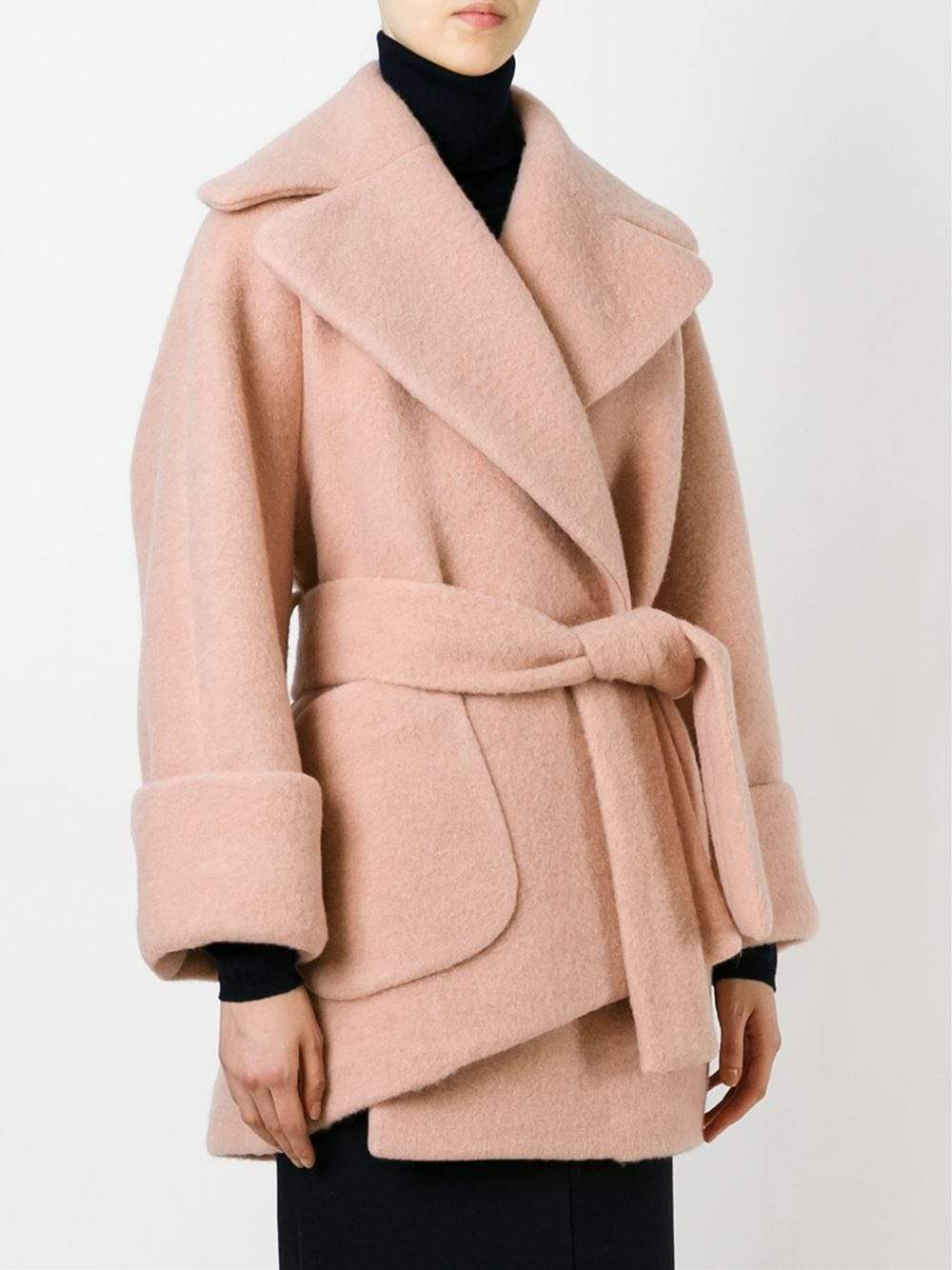 CARVEN-Manteau Cort Coat-POUDRE