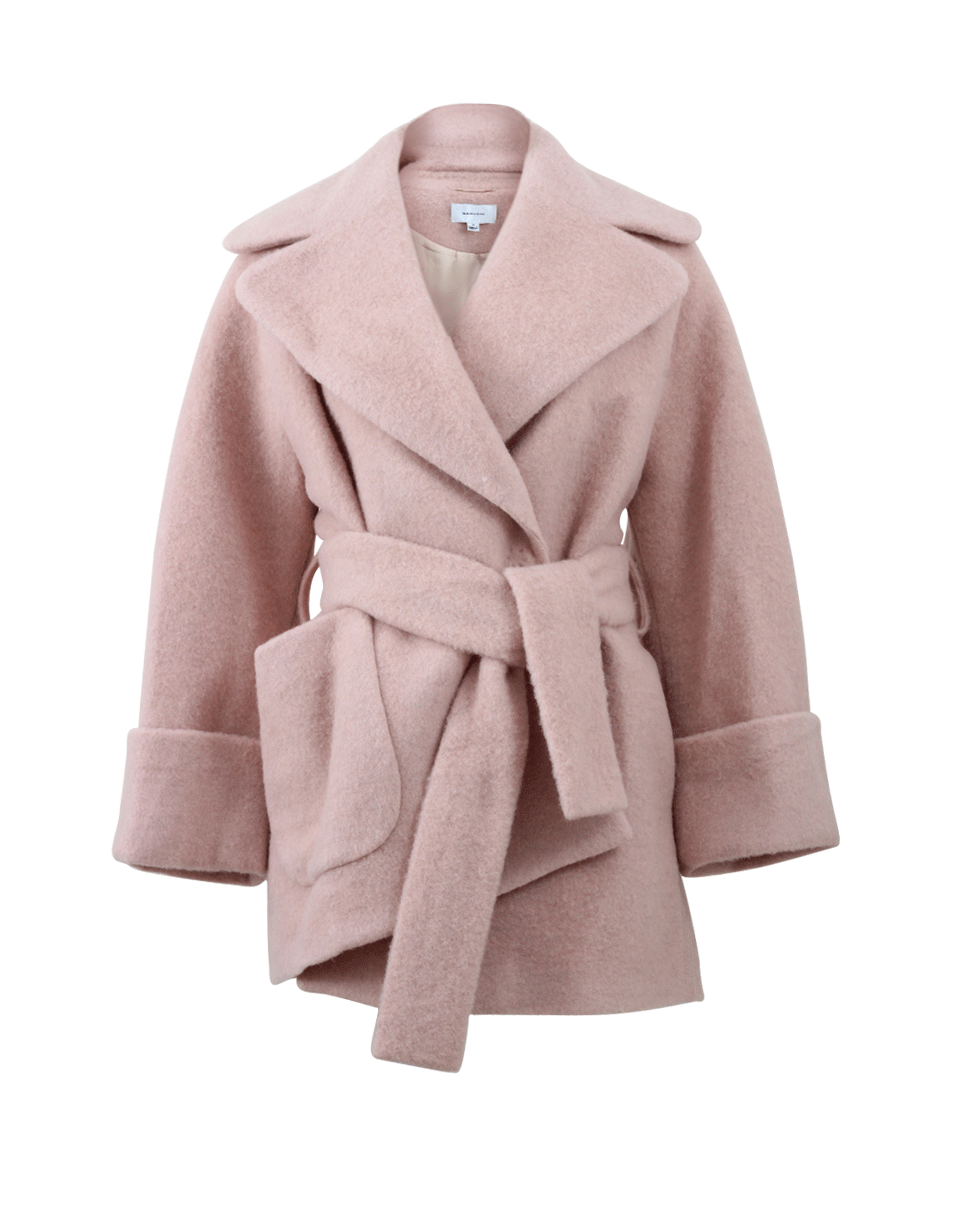 CARVEN-Manteau Cort Coat-POUDRE
