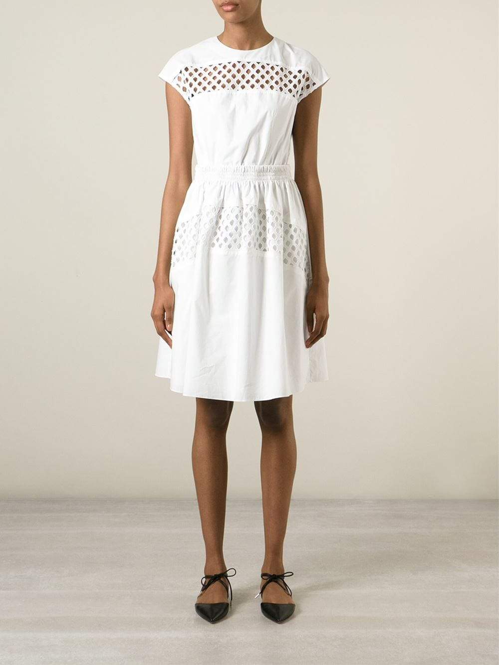 CARVEN-Eyelet Dress-
