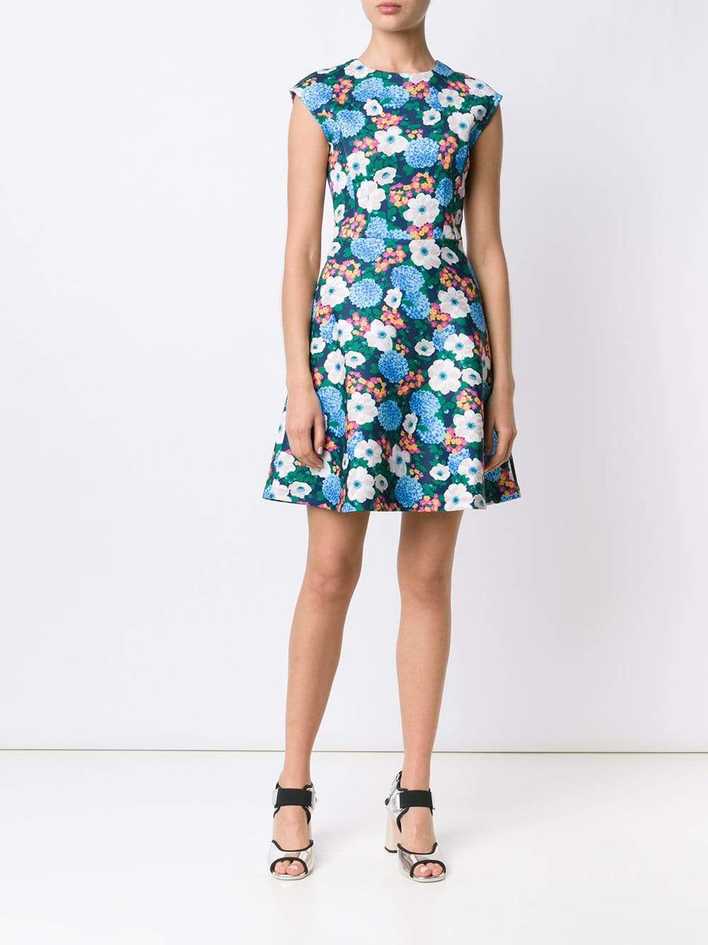 CARVEN-Floral Fit And Flare Dress-