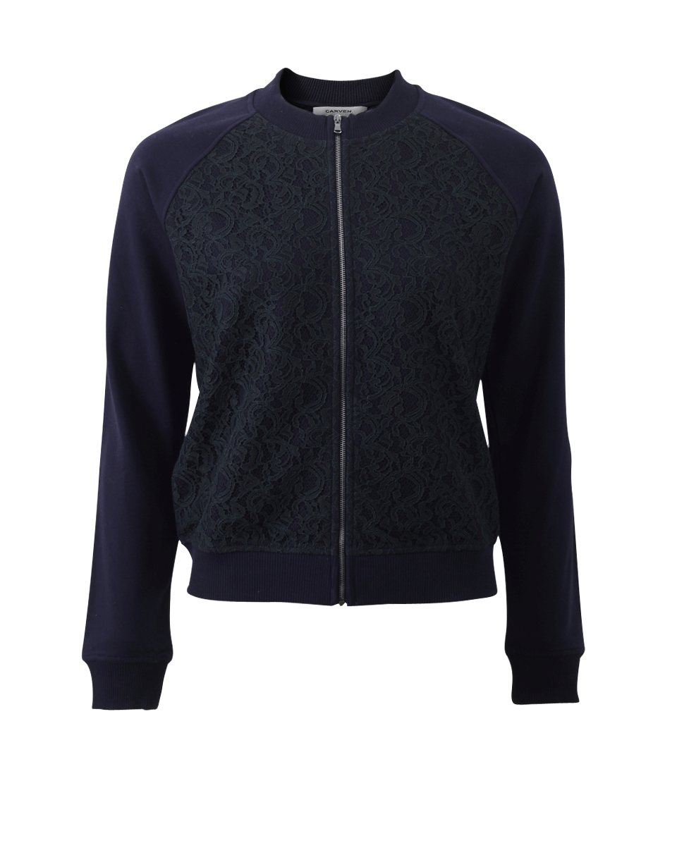 CARVEN-Molleton Zip Sweat Jacket-