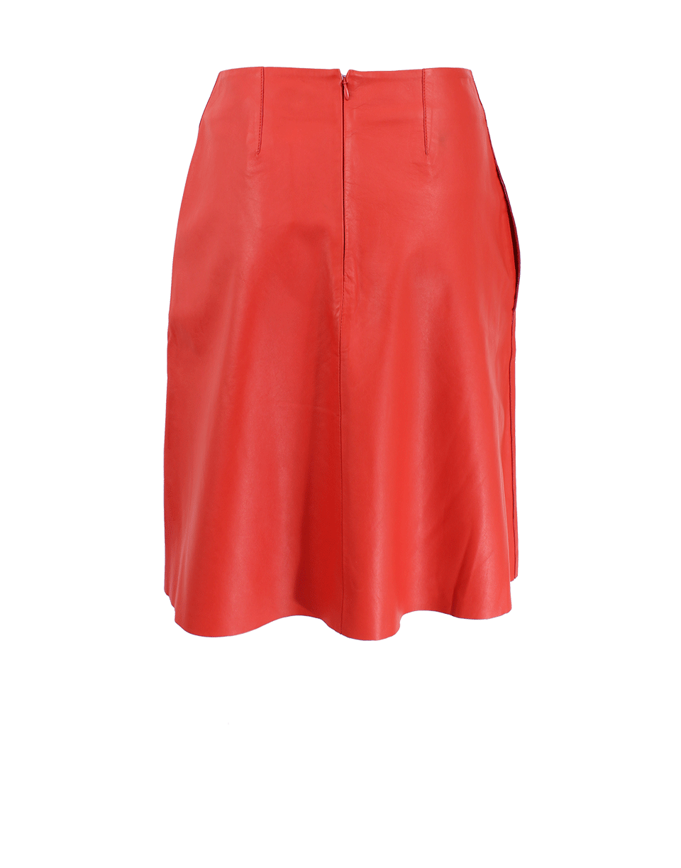 CARVEN-Full Leather Skirt-