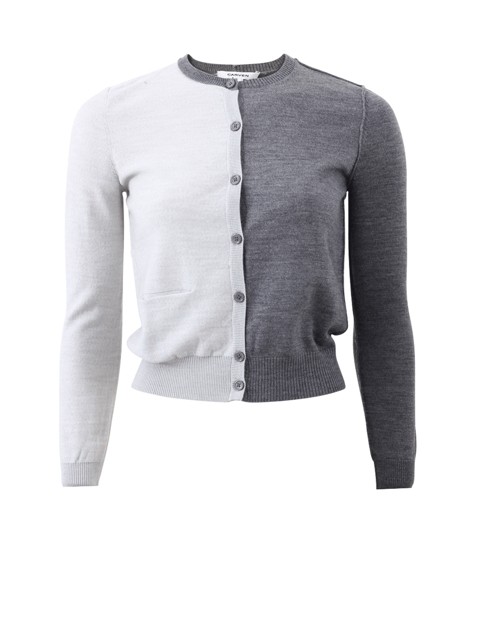 CARVEN-Bi-Color Cardigan-