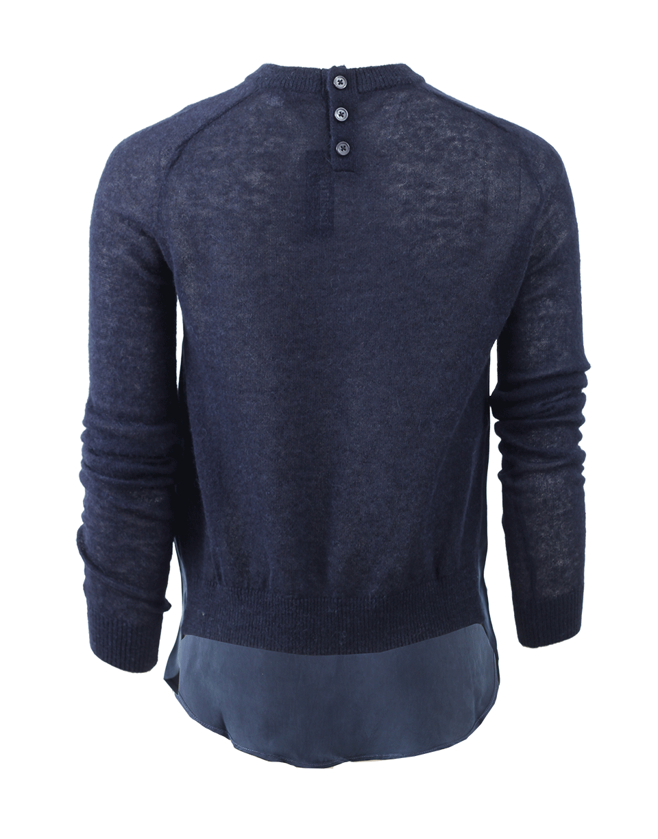 CARVEN-Silk Front Knit-