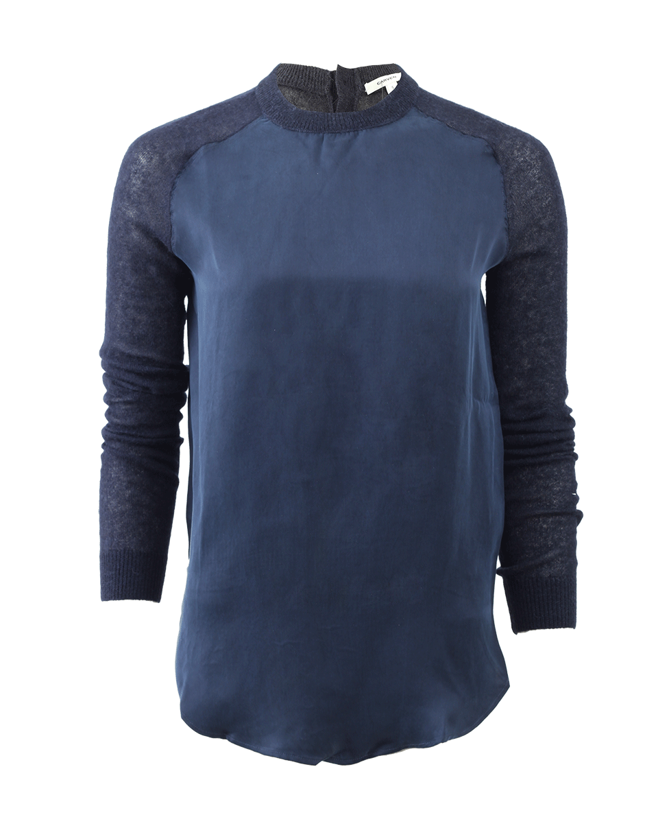 CARVEN-Silk Front Knit-