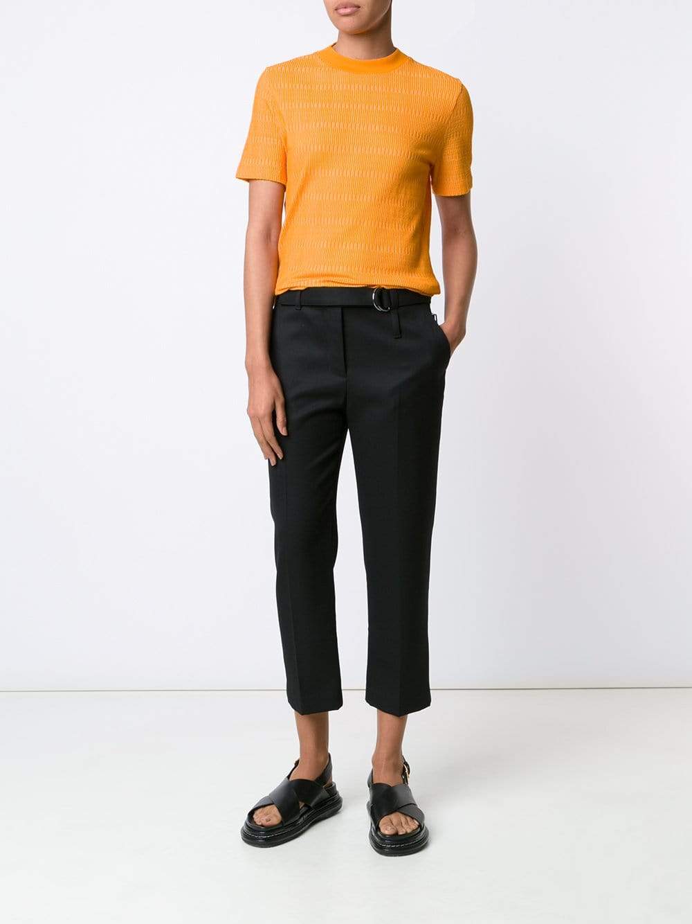 CARVEN-Geometric Knit T-Shirt-