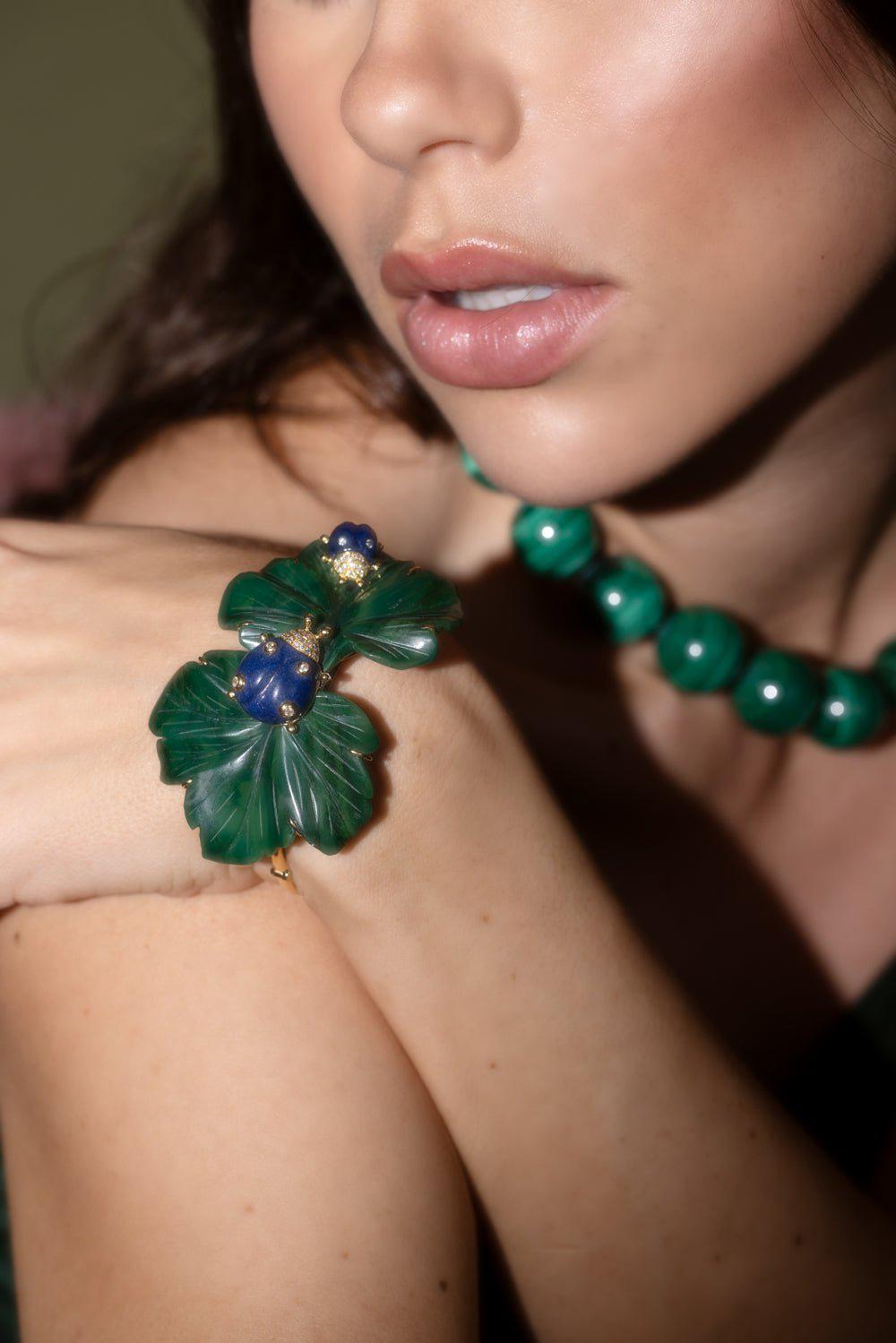 CASA CASTRO-Leaf Bug Bracelet-YELLOW GOLD