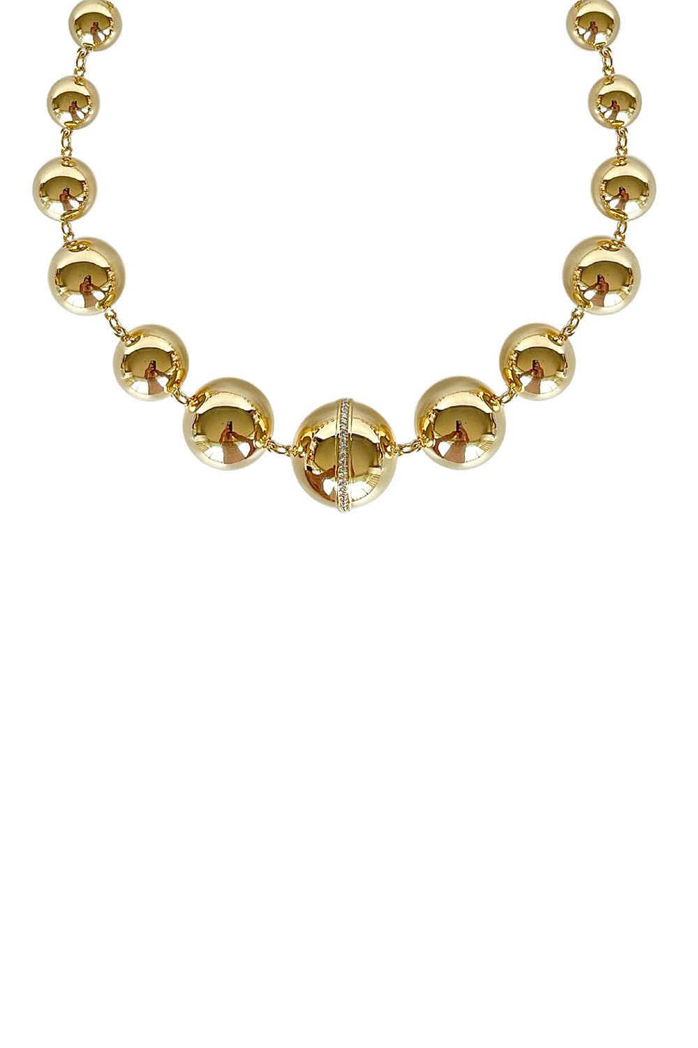 CASA CASTRO-Diamond Mother Nature Necklace-YELLOW GOLD