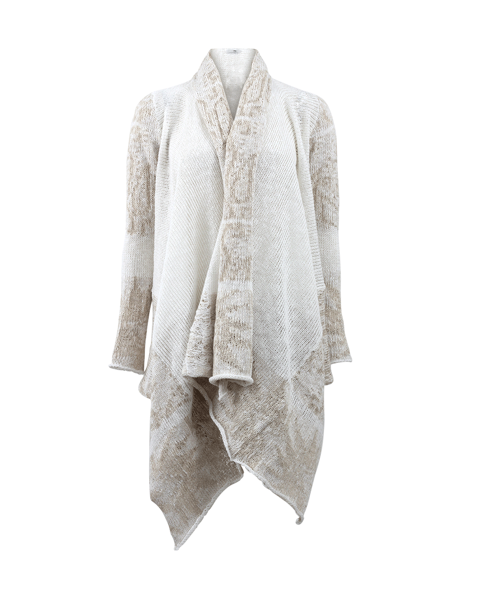 CASMARI-Drape Front Cardigan-