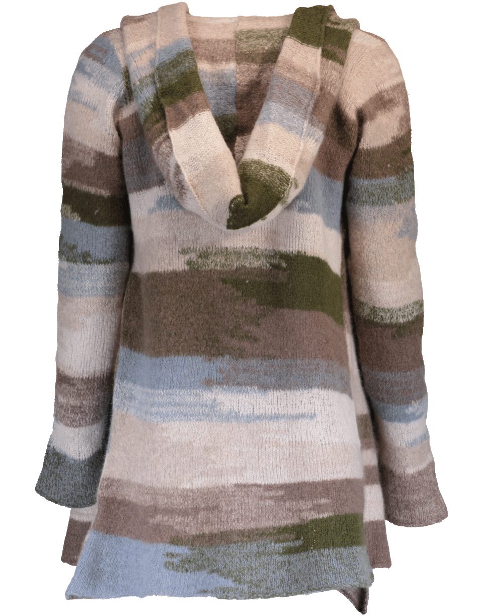 CASMARI-Abstract Stripe Open Cardigan-