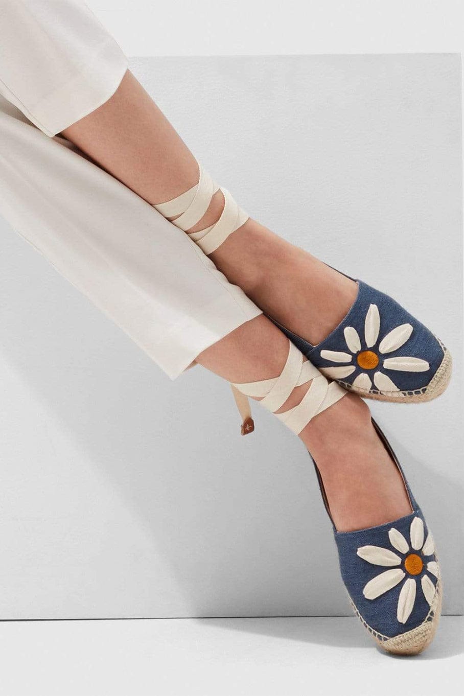 CASTANER-Karenina Flat Linen Tie Espadrille-