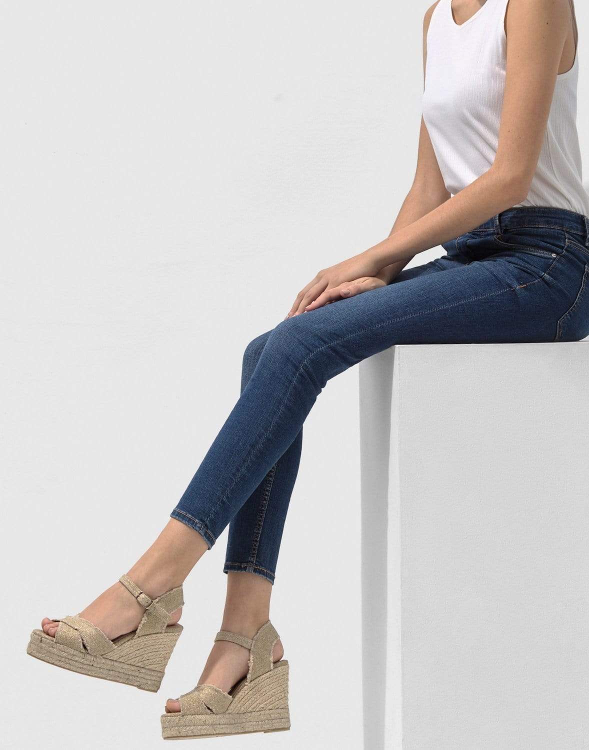 CASTANER-Glitter Bromelia Espadrille Wedge-