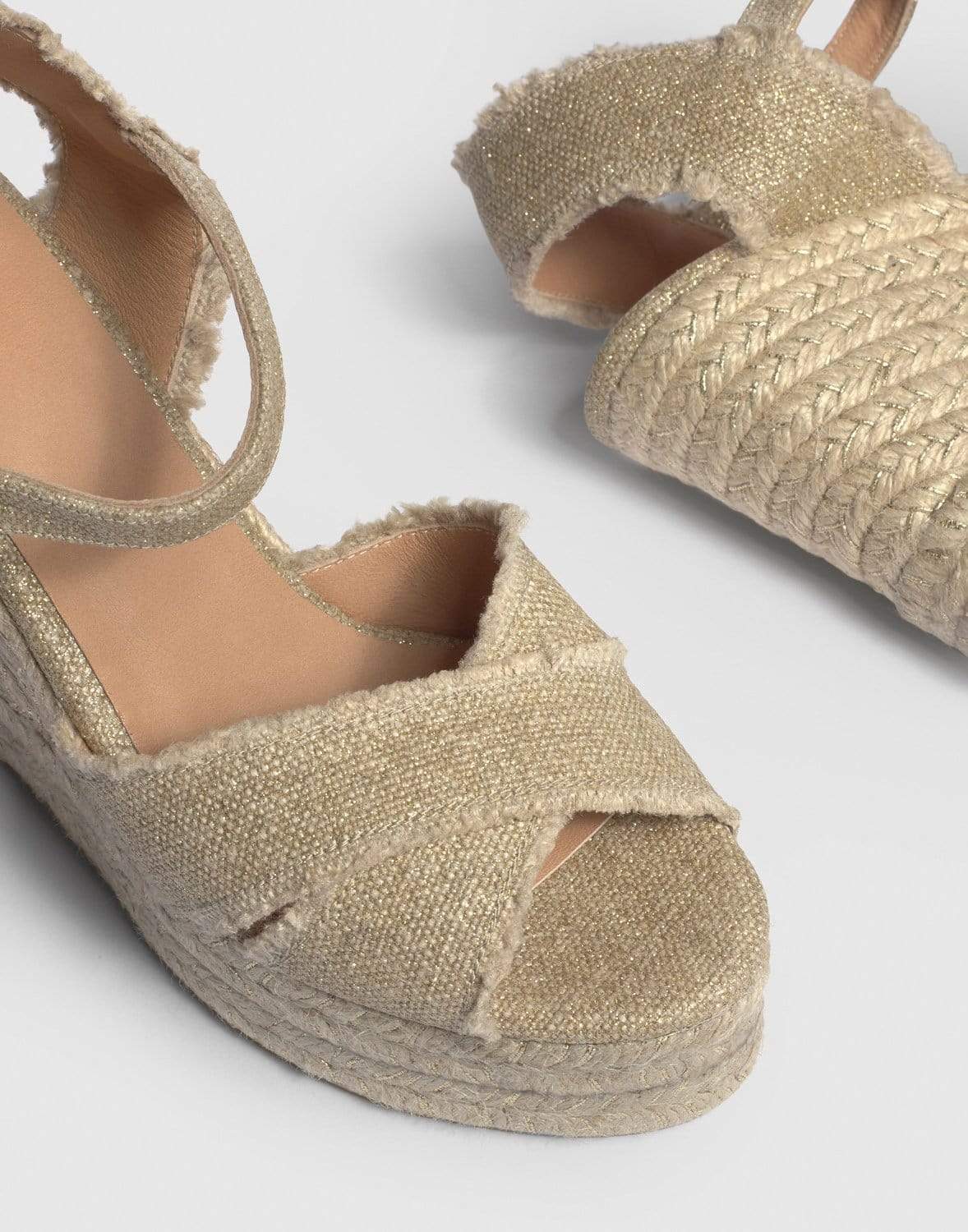 CASTANER-Glitter Bromelia Espadrille Wedge-