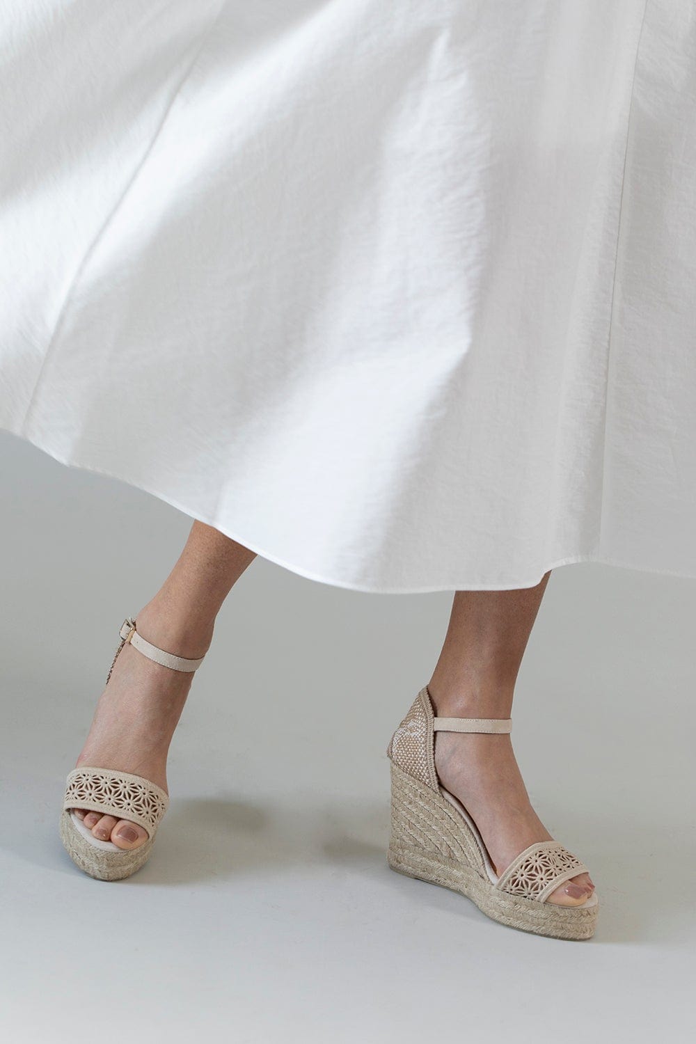 CASTANER-Balbina Open Toe Floral Wedge-