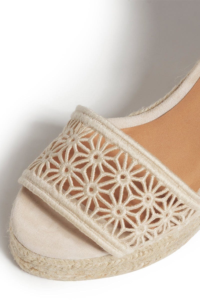 CASTANER-Balbina Open Toe Floral Wedge-