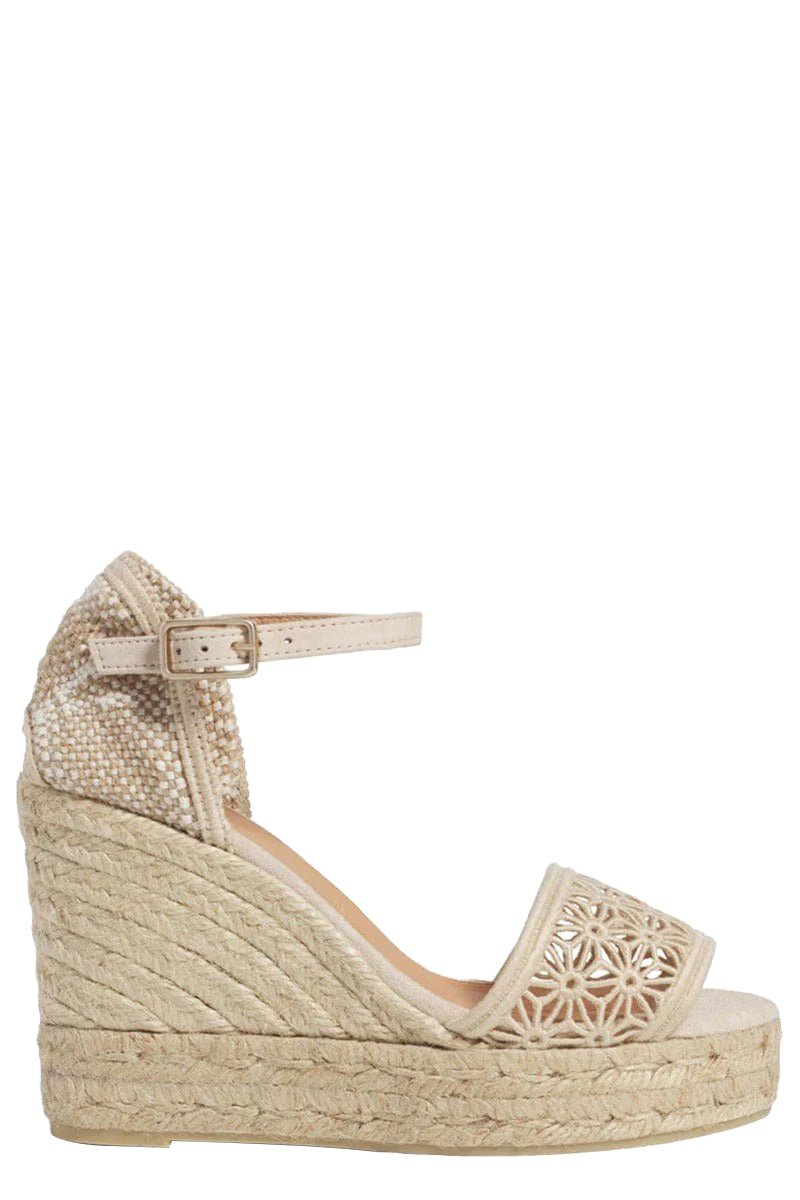 CASTANER-Balbina Open Toe Floral Wedge-