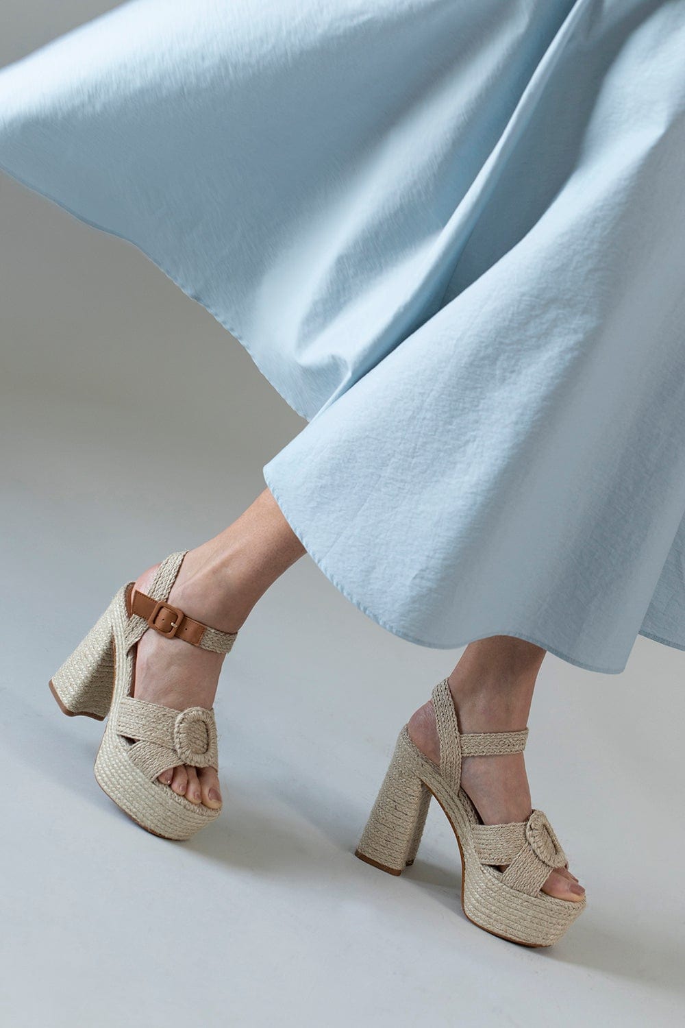 CASTANER-Amaia Raffia Platform Sandal-