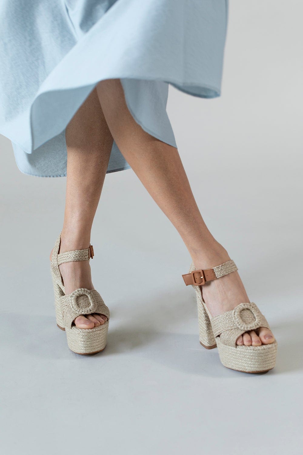 CASTANER-Amaia Raffia Platform Sandal-