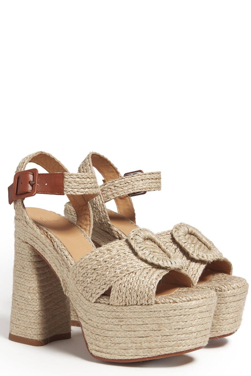 CASTANER-Amaia Raffia Platform Sandal-