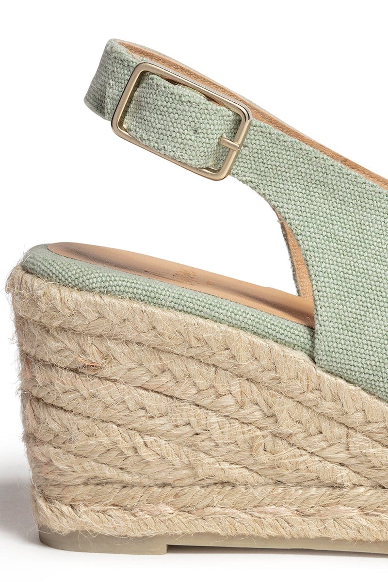 CASTANER-Dosalia Peep Toe Wedge - Verdeaqua-