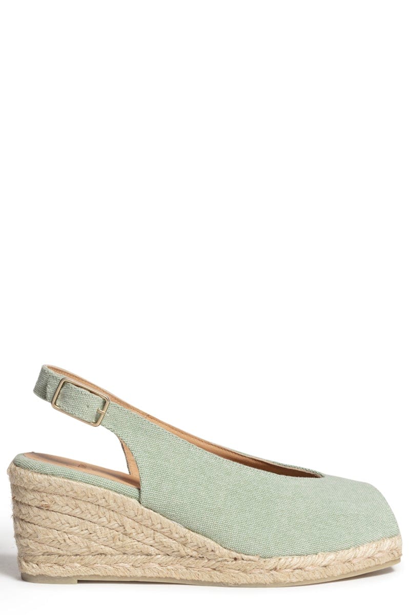CASTANER-Dosalia Peep Toe Wedge - Verdeaqua-