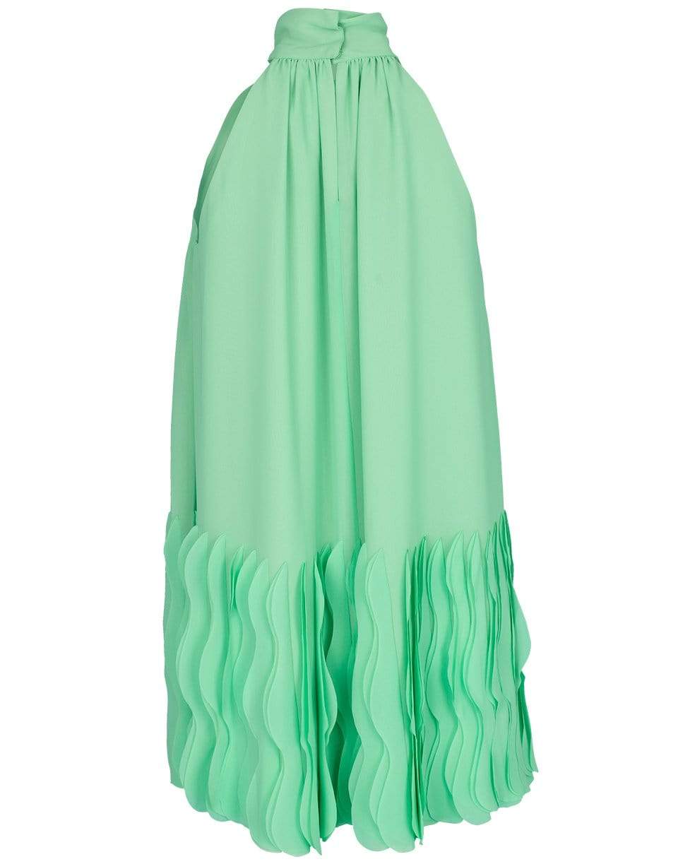 CATHERINE REGEHR-Wave Hem T-Neck Wave Hem Short Dress-