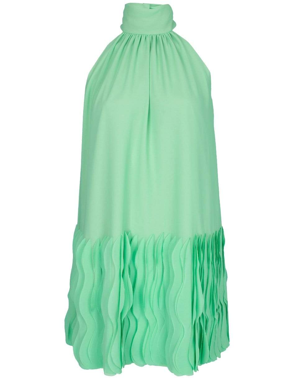 CATHERINE REGEHR-Wave Hem T-Neck Wave Hem Short Dress-