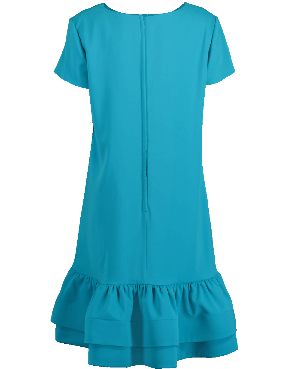 CATHERINE REGEHR-Arak Double Ruffle Dress-TURQ