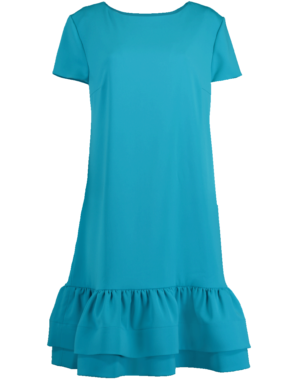 CATHERINE REGEHR-Arak Double Ruffle Dress-TURQ
