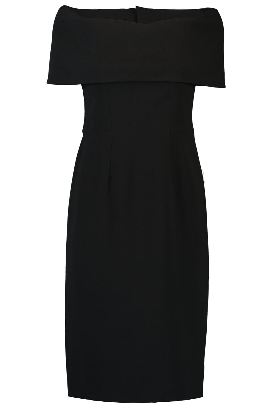 CATHERINE REGEHR-Off Shoulder Roll Collar Dress-