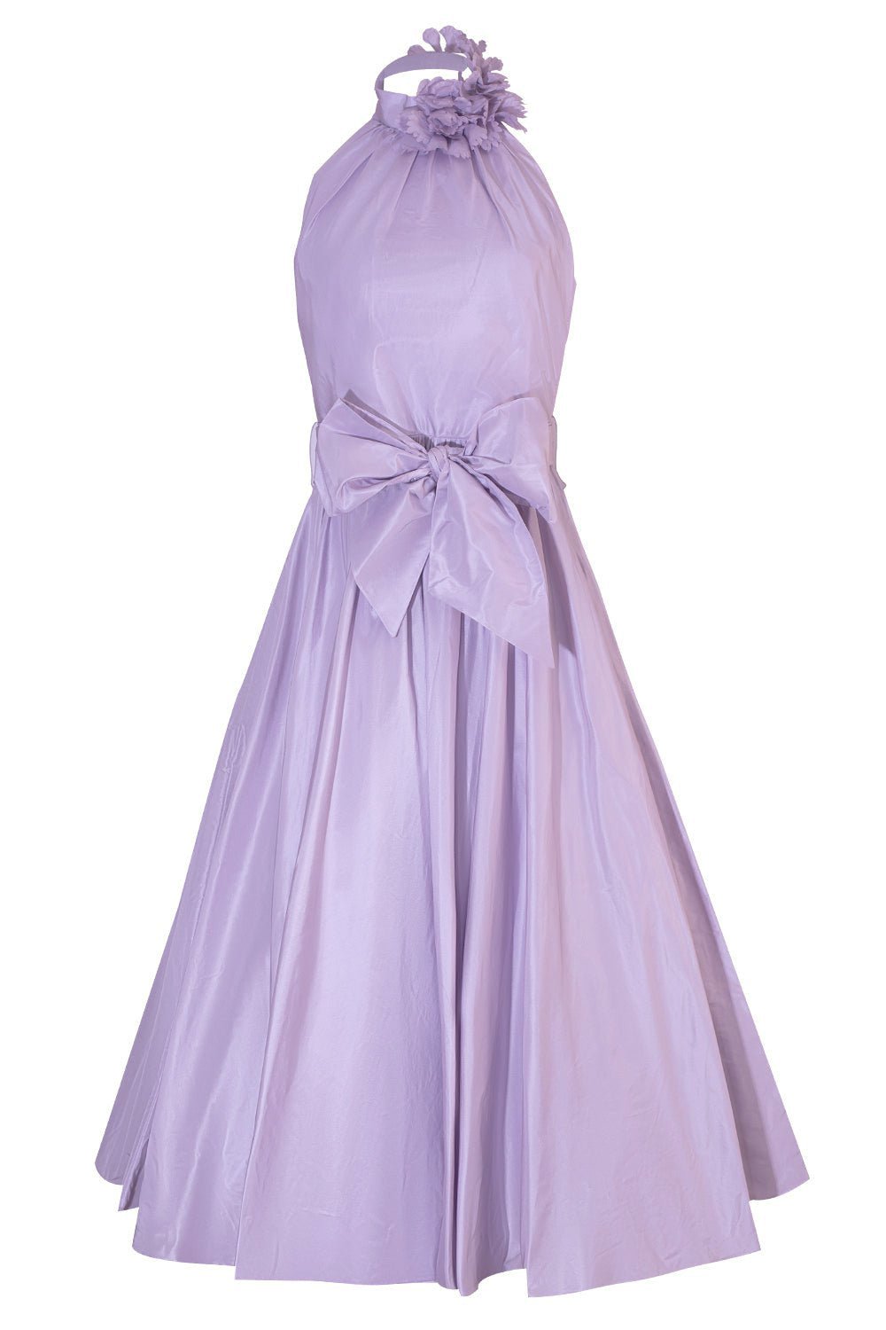 CATHERINE REGEHR-Floral Collar Halter Neck Dress-