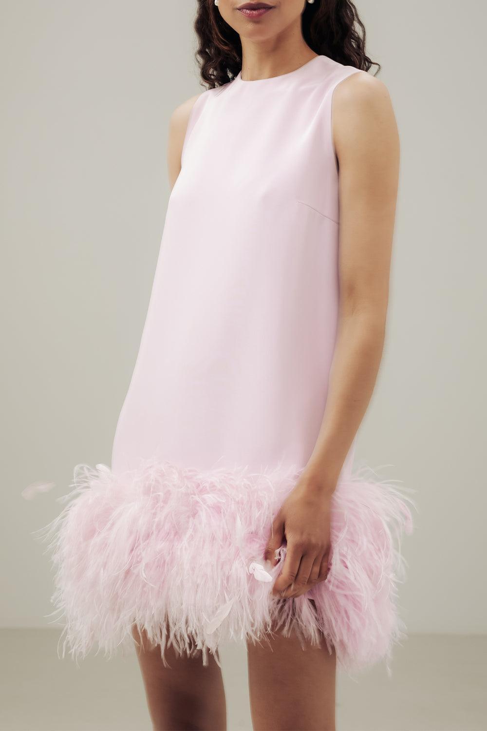 Arak Dress - Light Orchid Boa-LT ORCHD-P-CLOTHINGDRESSCOCKTAIL-CATHERINE REGEHR