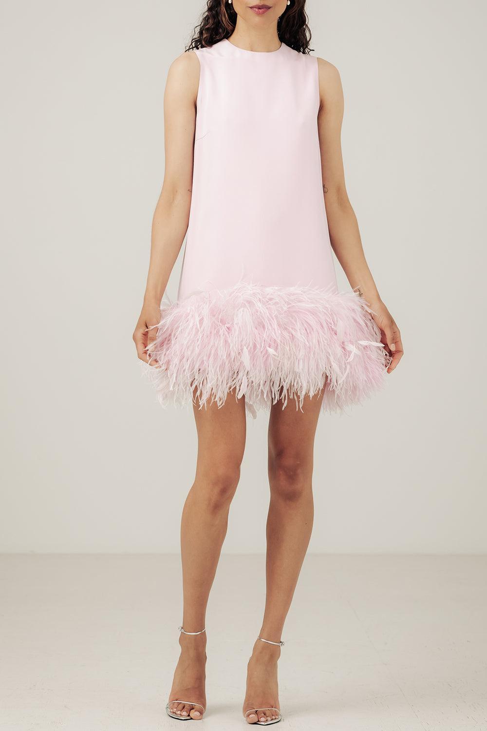 Arak Dress - Light Orchid Boa-LT ORCHD-P-CLOTHINGDRESSCOCKTAIL-CATHERINE REGEHR