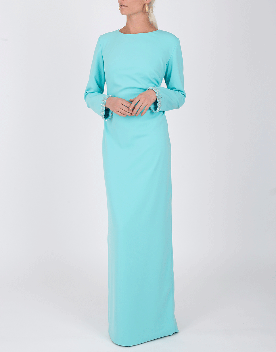 CATHERINE REGEHR-Naomi Sheath Dress-BLUE