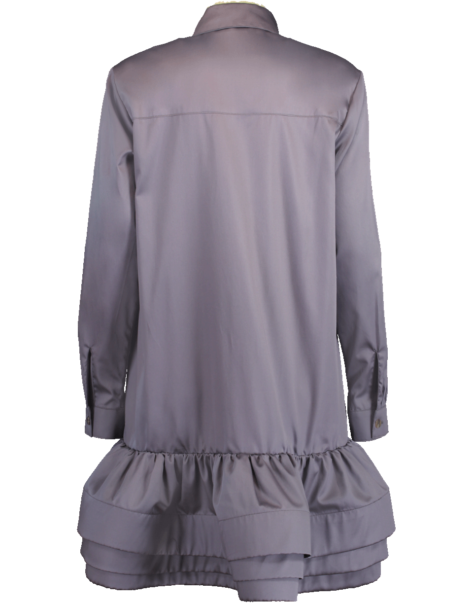 CATHERINE REGEHR-Ruffle Hem Shirt Dress-