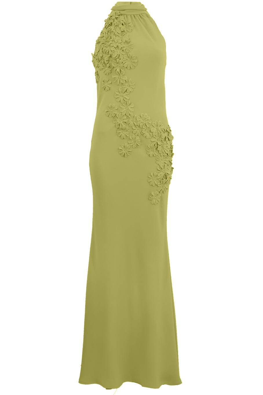 CATHERINE REGEHR-T-Neck Bias Sheath Gown-