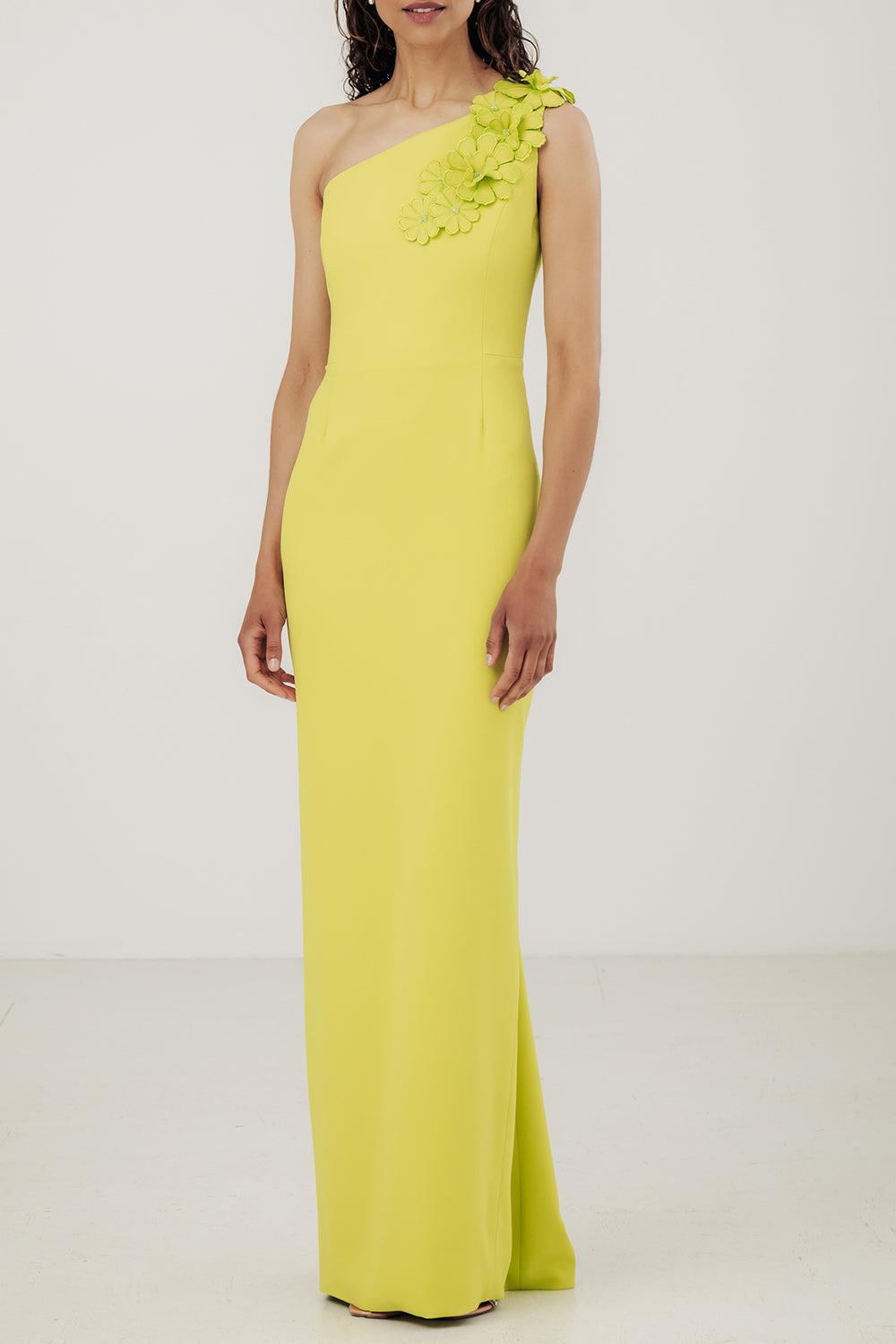 Embroidered Sheath Dress-LIME-P-CLOTHINGDRESSGOWN-CATHERINE REGEHR