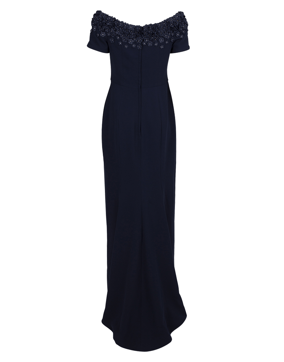 CATHERINE REGEHR-Off Shoulder Apple Blossom Gown-