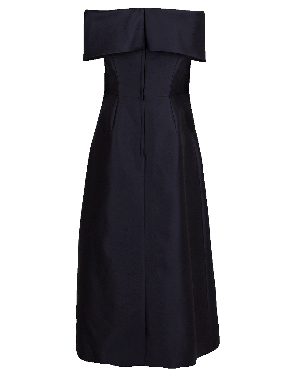 CATHERINE REGEHR-Off Shoulder Grace Gown-NAVY