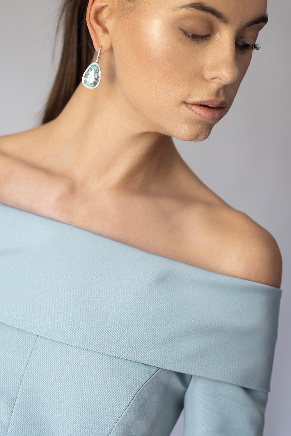 CATHERINE REGEHR-V Back Alice Van Der Rohe Dress - Stone-