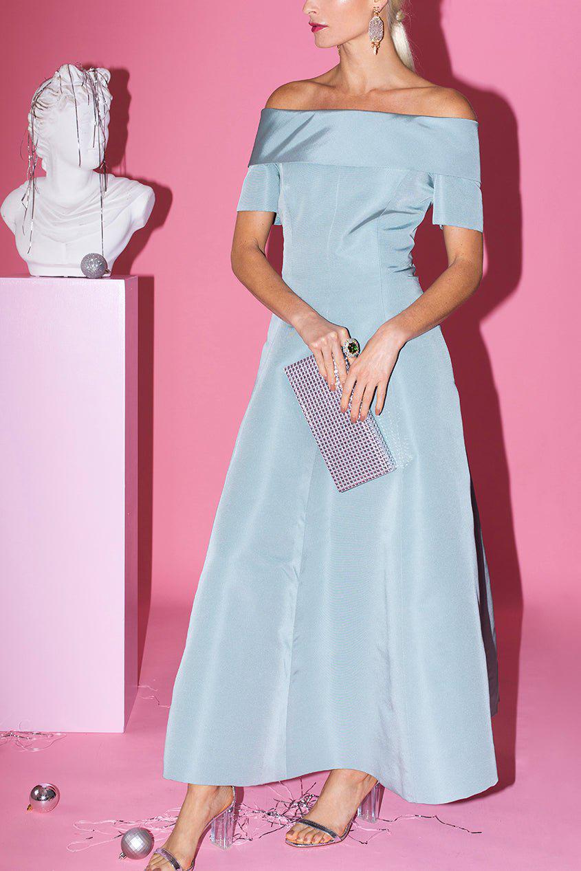 CATHERINE REGEHR-V Back Alice Van Der Rohe Dress - Stone-
