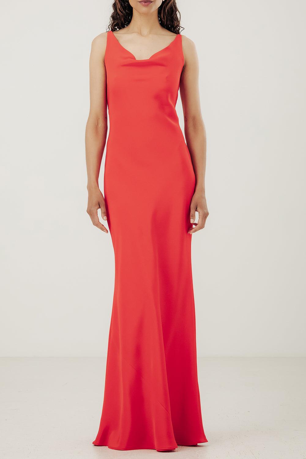 Jacqui Dress-TOMATO-P-CLOTHINGDRESSGOWN-CATHERINE REGEHR