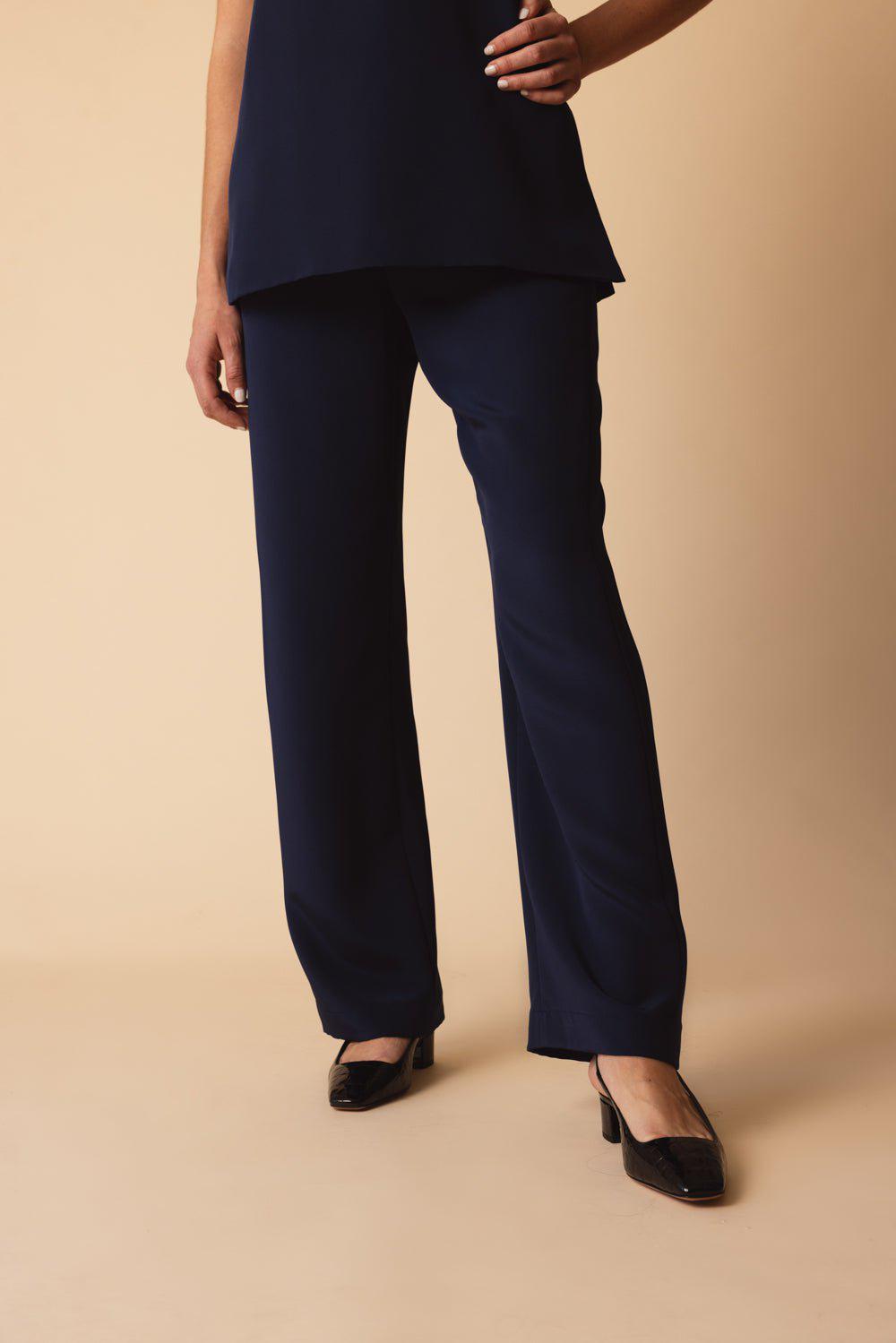 CATHERINE REGEHR-Classic Pull On Pant - Navy-