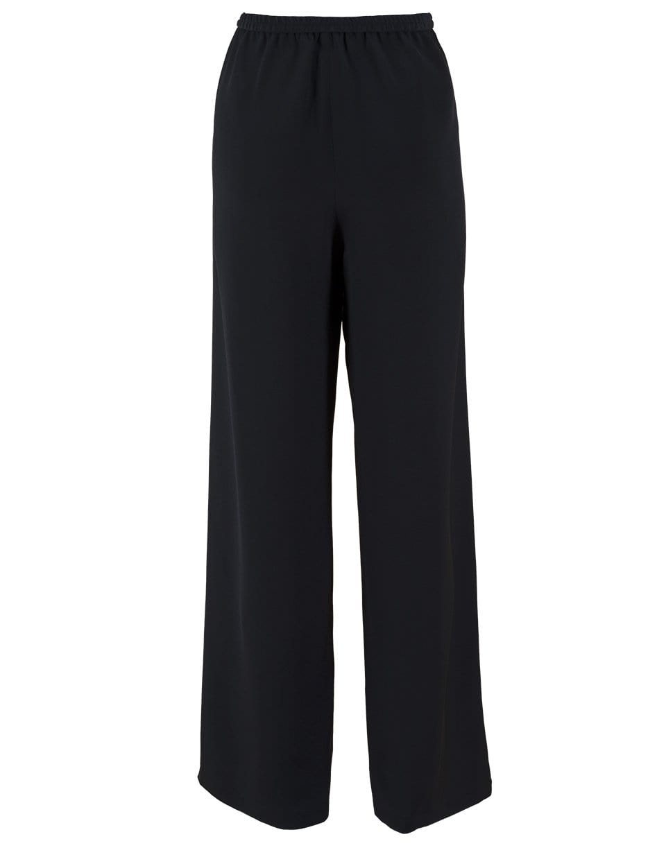 CATHERINE REGEHR-Black Silk Crepe Pull On Pant-