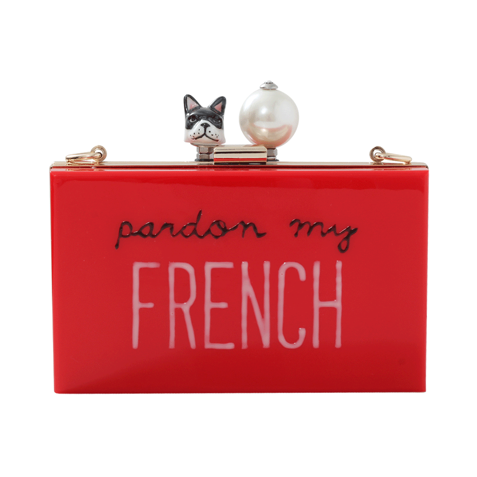 CECILIA MA COUTURE-Pardon My French Clutch-RED