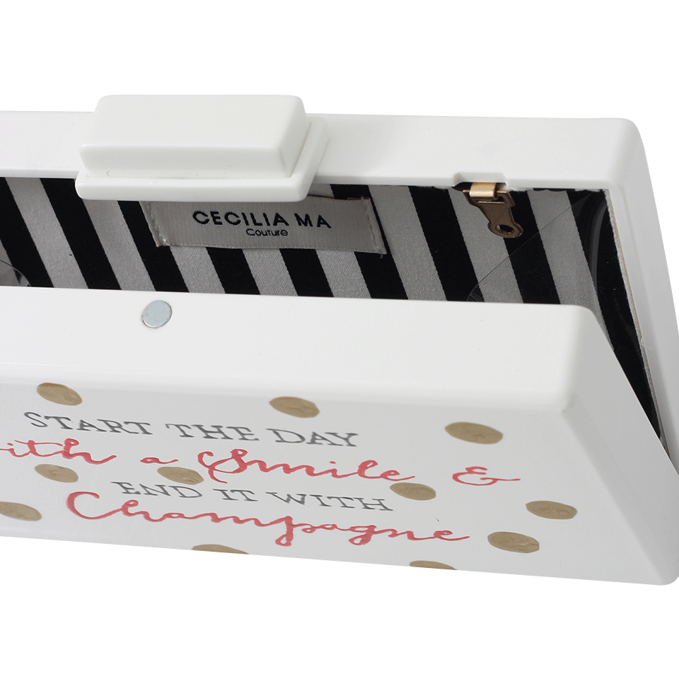 CECILIA MA COUTURE-Champagne Clutch-WHITE